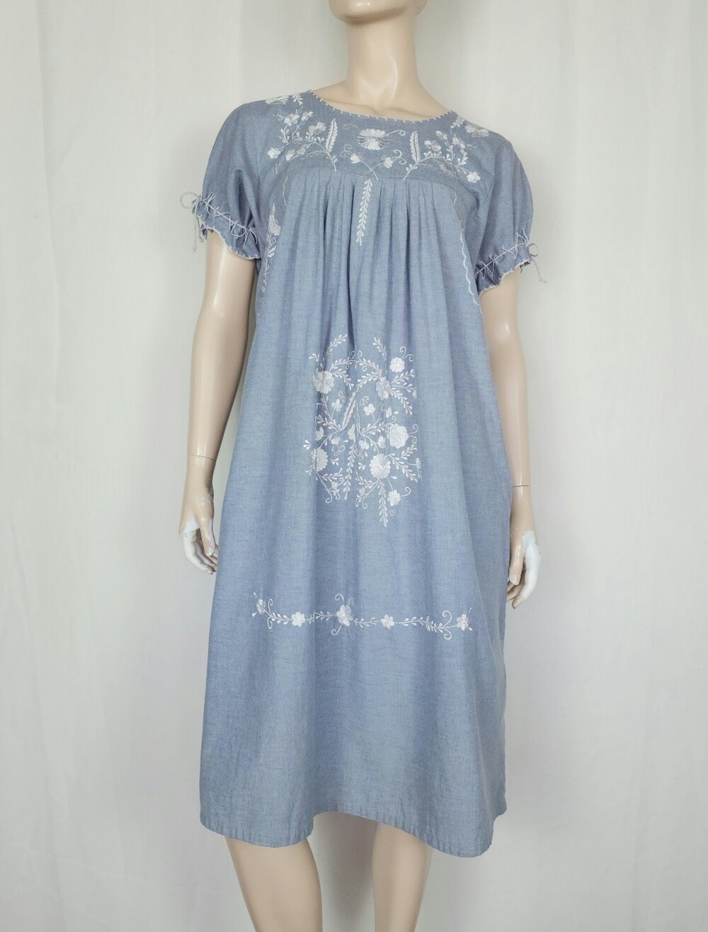 Lord & Taylor Mexican inspired shift dress XL  embroidery House Dress Muumuu